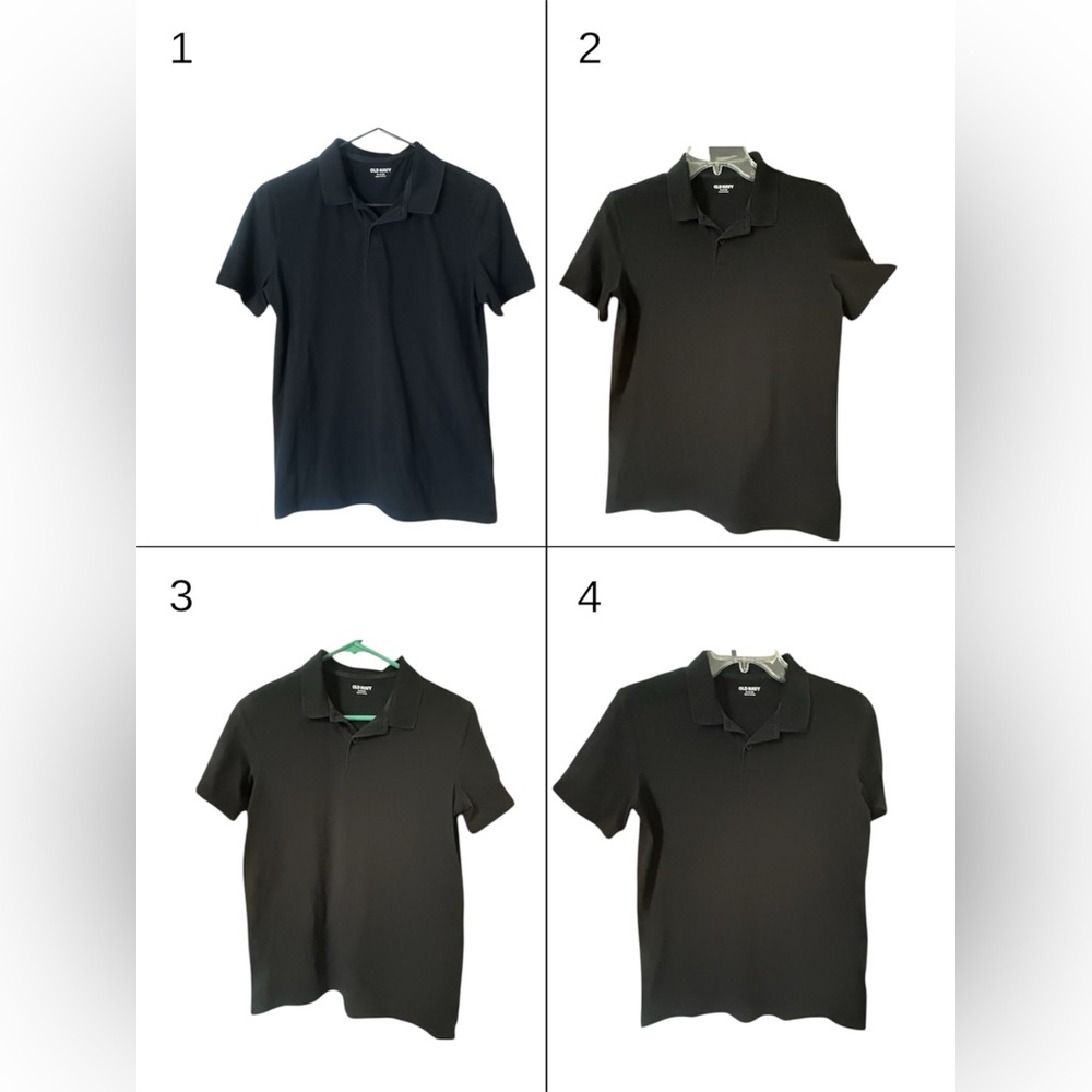 4 Boys Old Navy Black Polo shirts Size Xl 14-16